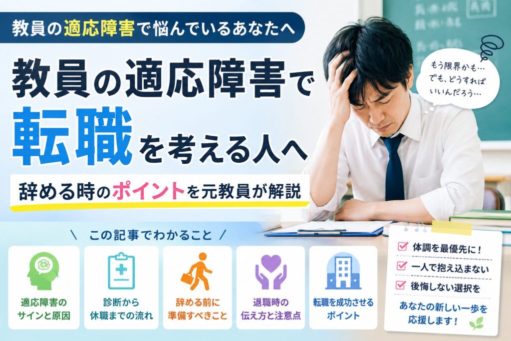 教員の適応障害で転職