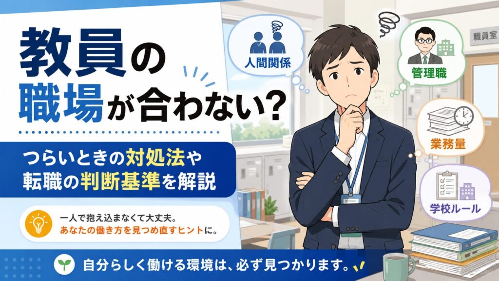 教員の職場が合わない